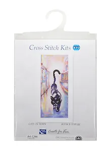 Набор для вышивания РТО Коты в городе (C246) (11,5х27,5см / Аида 14) (упаковка)