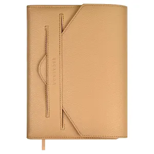 Ежедневник недат. А5 160л "Наппа экстра" бежевый,  иск.кожа, тв.переплет, блинт.тиснение, офсет, ляссе