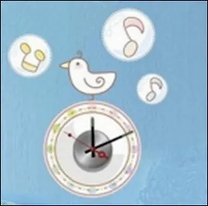 Часы настенные Часы-стикер D10 (10B108) (блистер) 2355940