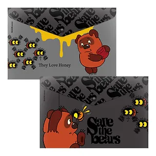 Папка-конверт А4 на кнопке "Винни-Пух" 3111132