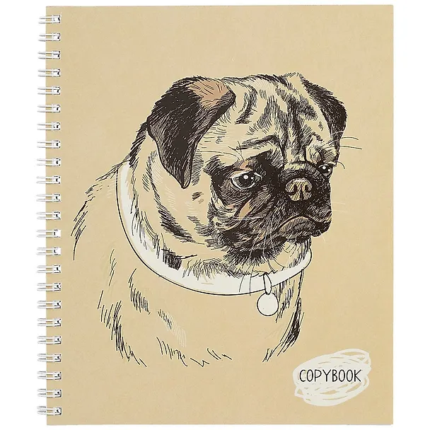 Тетрадь общая «Sketch dog», 48 листов в клетку, A5, в ассортименте - Listoff 259465 — 1