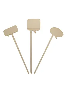 Набор табличек-2 Украшения на шпажках (141269) (3шт) (50мм) (игрушка из дерева) (упаковка)