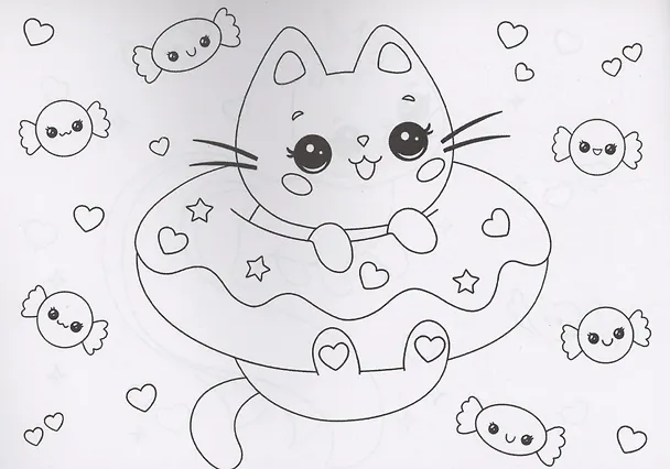 Книга РАСКРАСКИ А5 эконом. альбомные. КОТИКИ () — 3