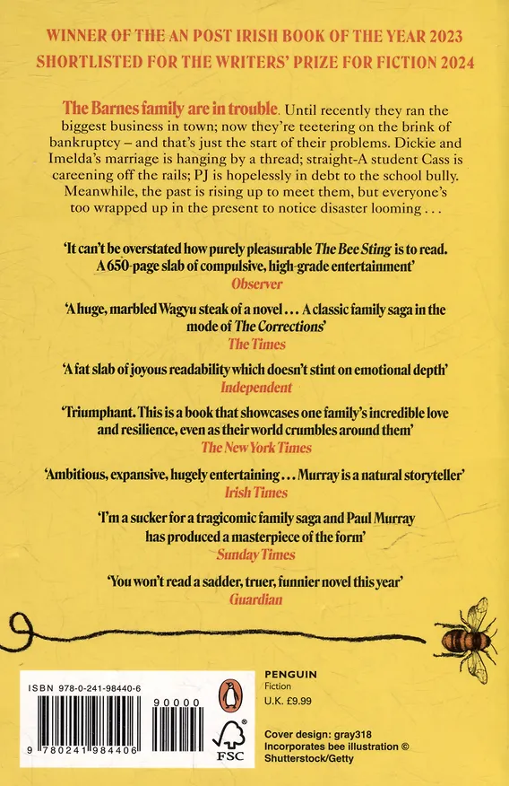 Книга The Bee Sting (Пол Мюррей) — 2