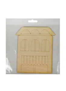 Фигурка Домик для раскрашивания 1 (2150447) (15х13см) (игрушка из дерева) (упаковка)