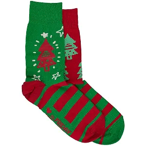 Дизайнерские носки «Ёлки красно-зелёные», размер 38–41