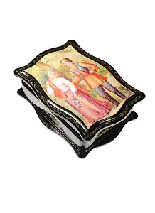 ГС Шкатулка дерево Деревня лаковая миниатюра (12х16,5х5) (582813)