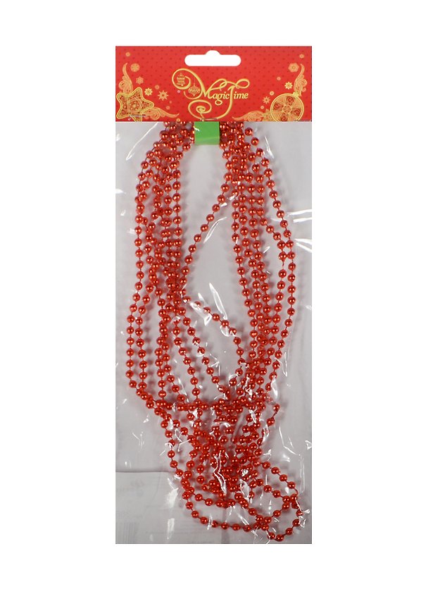Новогодняя гирлянда Бусы (270см) красные 2480534 — 1