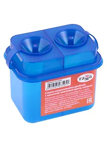 Стакан-непроливайка двойной "Премиум" цветной с крышкой, ассорти