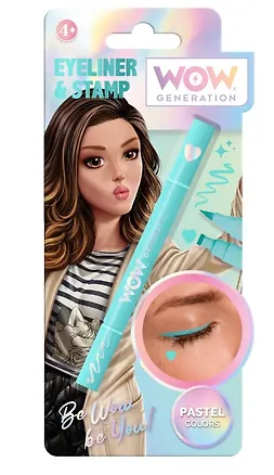 Подводка для глаз со штампом бирюзовая (Сердце) (WOW) (2,4г) (WOW00113m) 3120218