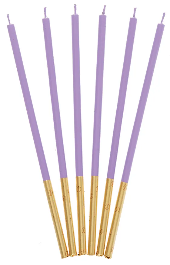 Набор свечей для торта Violet (фиолетовые) (6шт) (15см) (12-7color-candle_16) 3106240 — 3