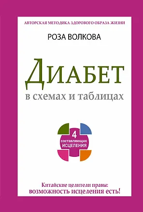 Книга Диабет в схемах и таблицах. 4 составляющих исцеления (Роза Волкова)