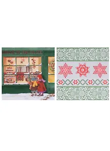 Набор салфеток для декупажа Рождественский магазин 2 шт. (611530/SDL098300) (упаковка)