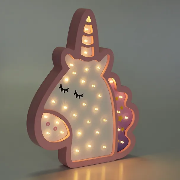 Светильник LED Единорог с цветной гривой (МДФ) (25×30) (12-06818-7) 2728083 — 2