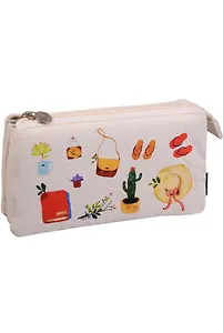 Сумочка на молнии с 3-мя отд. Кактусы 17*13см (ткань) 12-22120-AN16110204