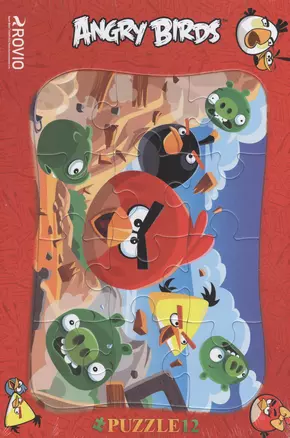 Пазл 12 элементов в рамке Angry Birds 1 (203х297 мм) (12П34_10382) (упаковка) — 2373568 — 1