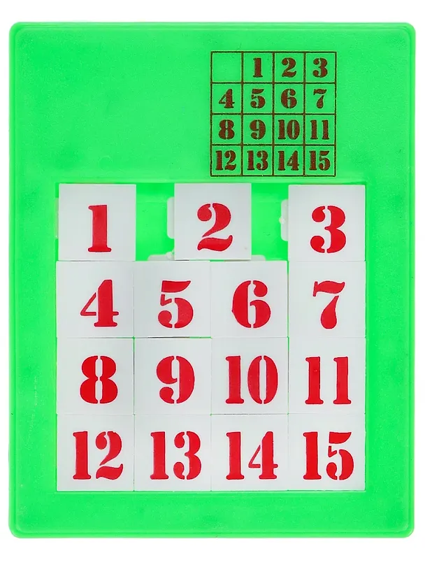 Головоломка "Пятнашки", 15 элементов, 2 цвета микс 3067849 — 3