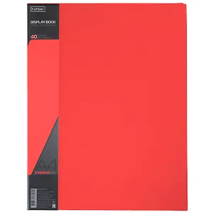 Папка 40ф А4 "STANDARD" пластик 0,6мм, красная