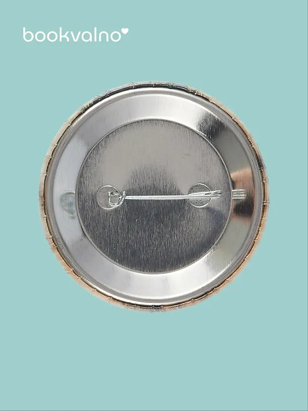 Значок Кот кусь (фотопринт) (металл) (56мм) (ЗН2025-080) Bookvalno 3089051 — 3