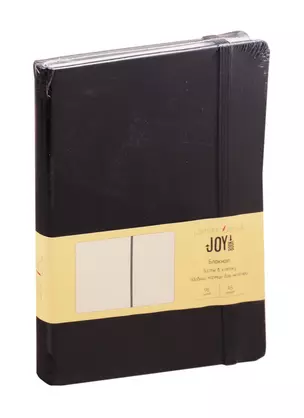 Книга для записей А5 96л кл. "JOY BOOK. Черный уголь" 7БЦ, иск.кожа, тонир.офсет, скругл.углы, ляссе — 256574 — 1