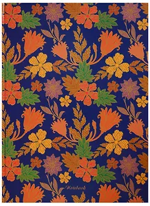 Книга для записей А4 80 листов клетка "Орнамент. Рисованные цветы"