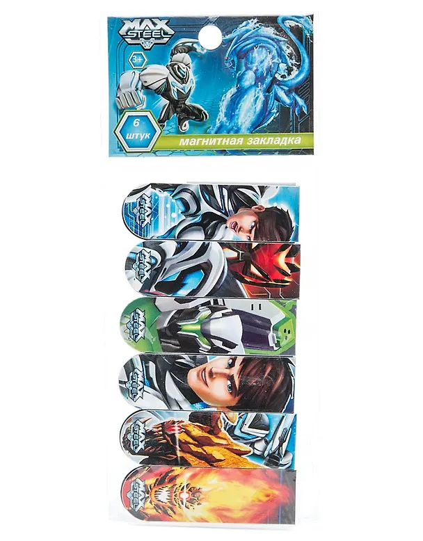 Centrum Закладка для книг магнитная Max Steel" 6шт в блистере 85817" 316131 — 1