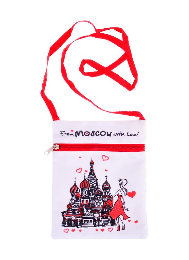 Сумка для документов From Moscow with love ХВБ 16х20 цв.белый (109-2-19D-WH-1-eng) 2858801 — 1
