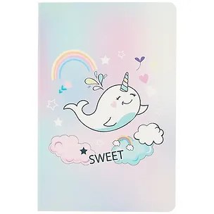 Тетрадь в клетку Kairui, Happy narwhal, 32 листа, в ассортименте 253906