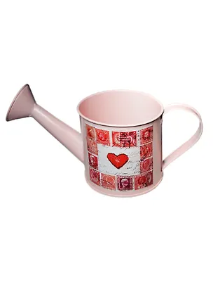 Лейка оцинкованная Сердце розовая (9х9) (139732) 2403475