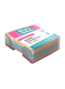 Блок-куб 90*90*45 цветной, пласт. бокс