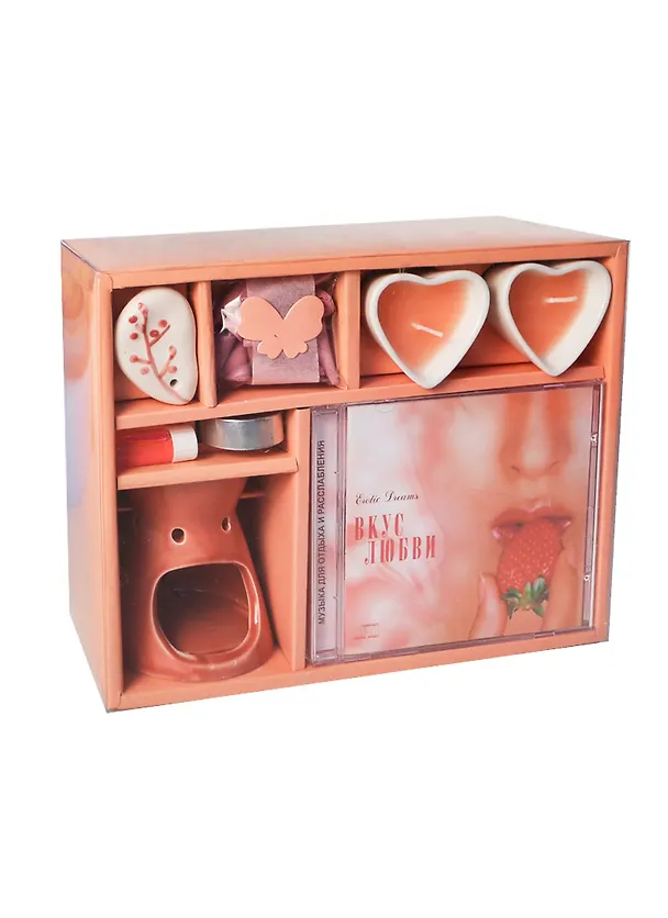 Набор ароматический подарочный с CD Вкус любви Роза (22х16х2) (CD2L01) 2402237 — 1