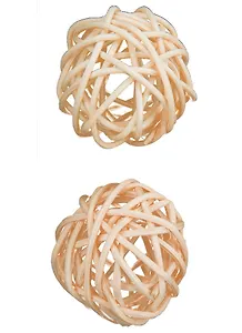Шар декоративный из лозы, Бежевый (2шт.)