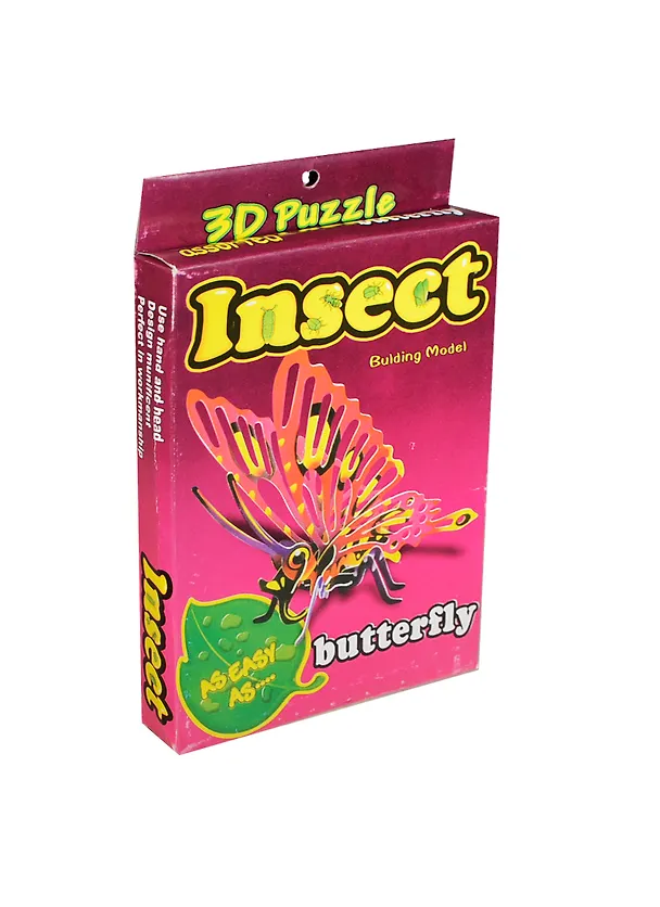 Конструктор 3D пл. картон Насекомые микс (292783) (18х11) (3D Puzzle) (коробка) 2420344 — 1