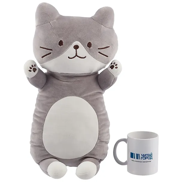 Мягкая игрушка «Кот серый на спине», 45-50 см 2640248 — 4