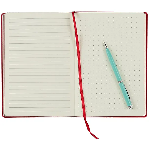 Книга для записей А5 80л "Soft Touch. Пламенный красный" иск.кожа, инт.обл., лин., тчк., нелин., ляссе, инд.уп. 262431 — 3