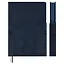 Ежедневник дат. 2026г. А5 176л "Тиволи глосс" синий, кожзам, тв.переплет, блинт.тиснение, офсет, справ.мат-лы, закругл.углы, 2 ляссе, инд.уп — 3116540 — 2