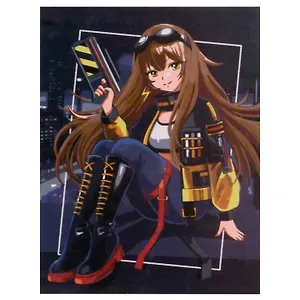 Холст с красками по номерам "Девушка на крыше высотки", 30 х 40 см