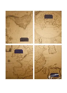 Тетрадь в линейку Haich, "Карты", B5, 48 листов, в ассортименте