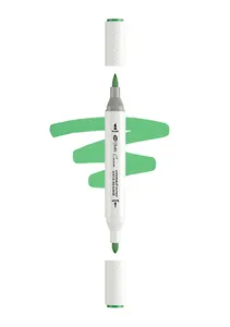 Маркер акриловый "Сонет" зелёный, двусторонний, перо кисть/пуля