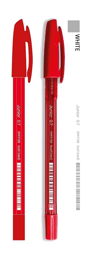 Шариковая ручка красная 0,7 мм, Junior, GoodMark 2997138 — 3