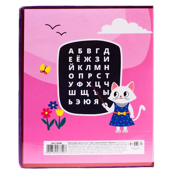 Касса букв, слогов и счета "Кошечка", ПВХ с цветным рисунком 2980826 — 4
