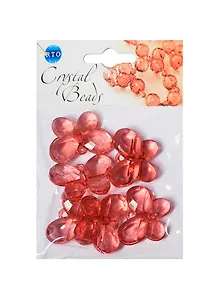 Бусины Кристальная игра Бабочки красные (CRP115) (6шт) (упаковка)