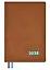 Еженедельник дат. 2025г. А5+ 80л 157х225 "Нубук" коричневый, кожзам, мягк. переплет, тисн. фольгой, офсет, ляссе — 3054773 — 1
