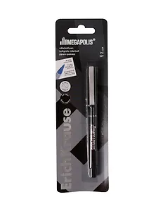 Ручка роллер черная "MEGAPOLIS" 1,0мм, блистер, подвес, ErichKrause