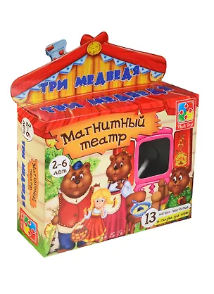 Игра, ТМ Vladi Toys, Магнитный театр Три медведя (рус), Мультиколор 2419532