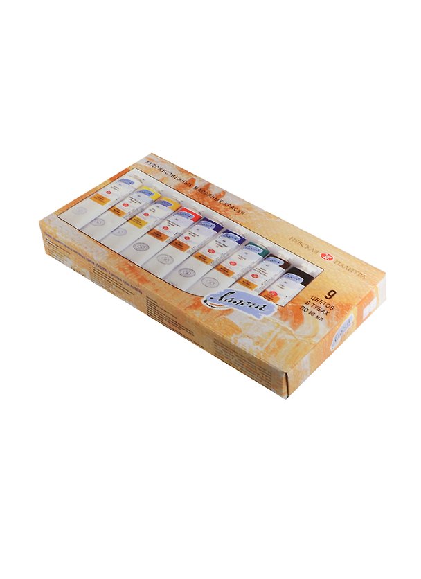 Краски масляные 09цв 60мл "Ладога" в тубах, к/к, ЗХК 220961 — 1