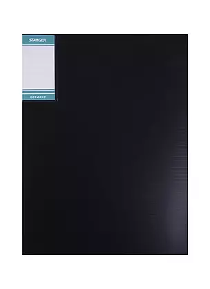 Папка-скоросшиватель "Hor Lines" пластик 0,7мм, черная , Stanger — 211993 — 1