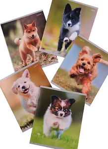 Тетрадь в клетку Unnika, "Радостные щенки", 48 листов, в ассортименте