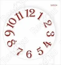 Трафарет пластиковый многоразовый Циферблат арабский (19,5см) (Ц-02/19,5)
