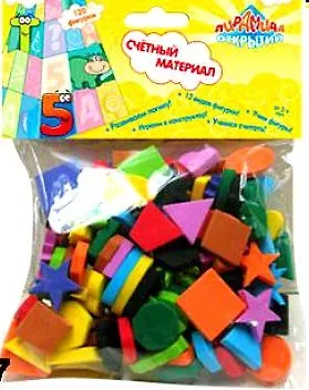 Набор геометр. фигур Счетный материал (31827) (120шт) (упаковка) 2272478 — 1